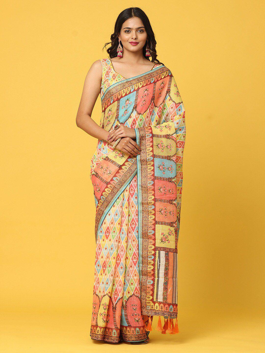 vastranand ethnic motifs printed saree