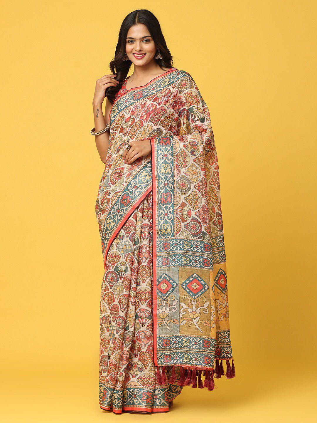 vastranand ethnic motifs printed saree