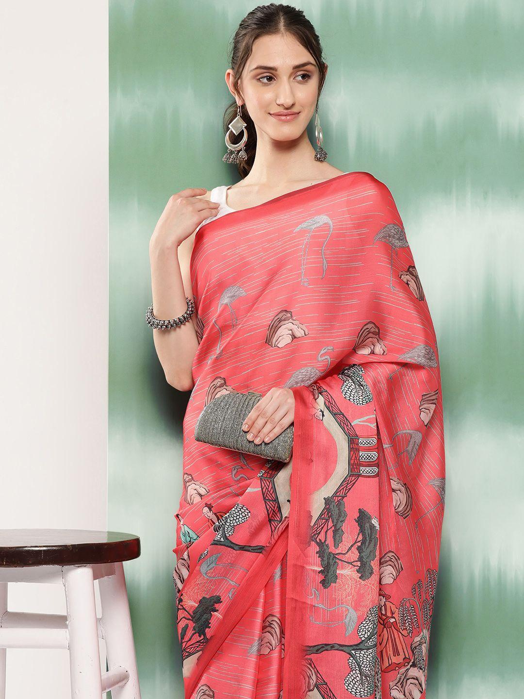 vastranand ethnic motifs pure chiffon saree