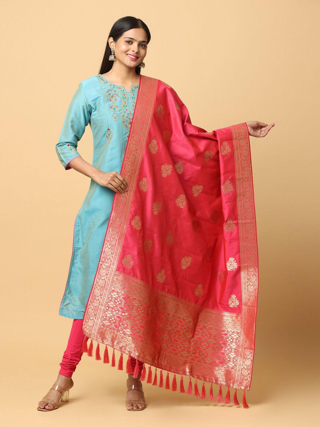 vastranand ethnic motifs woven design dupatta with zari