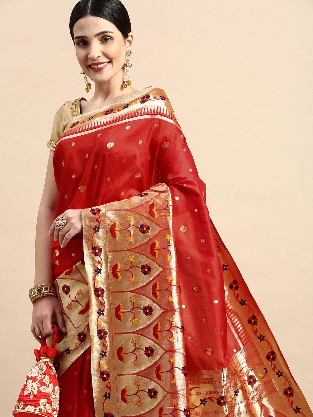 vastranand ethnic motifs zari banarasi saree