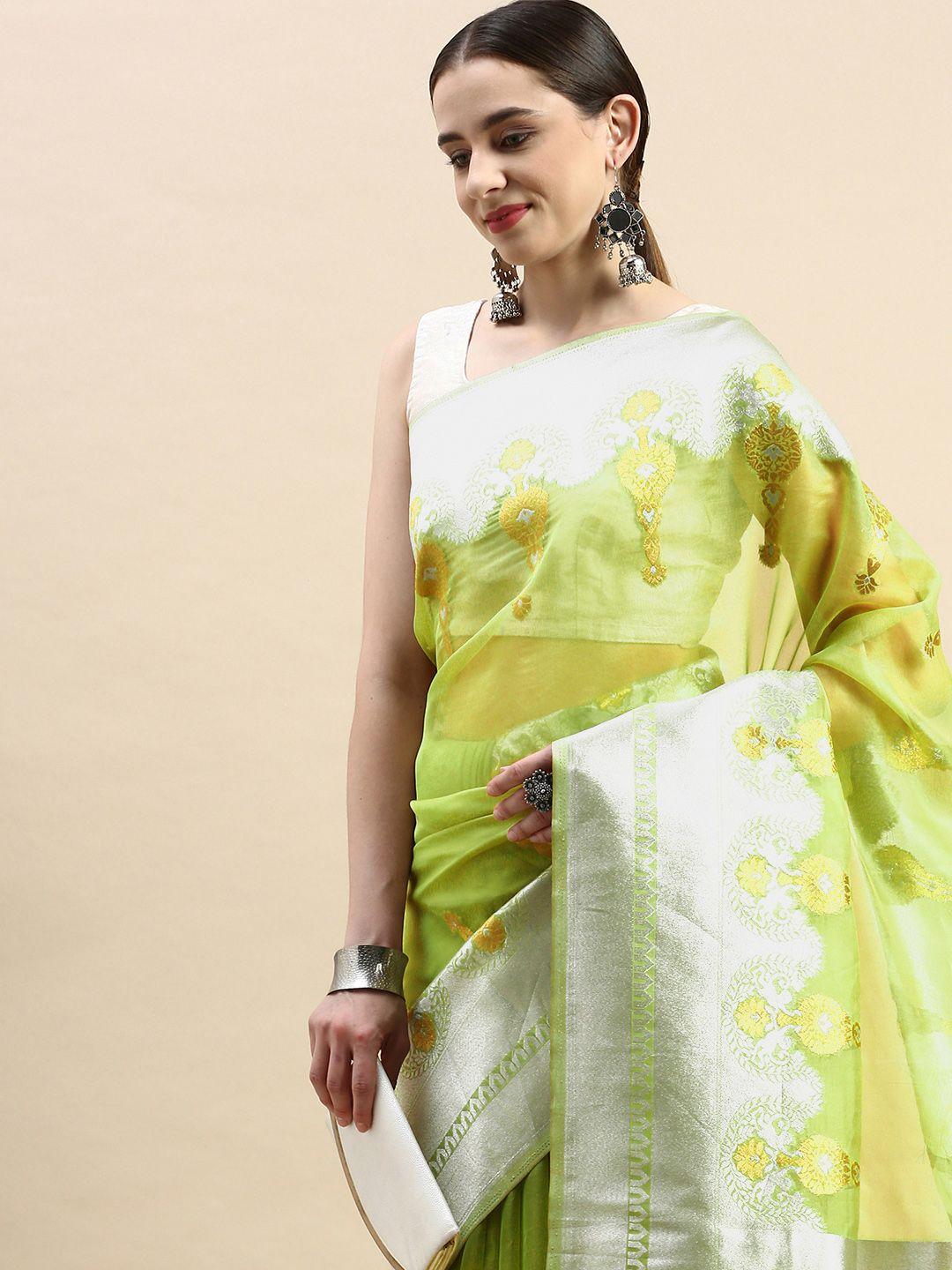 vastranand ethnic motifs zari organza banarasi saree