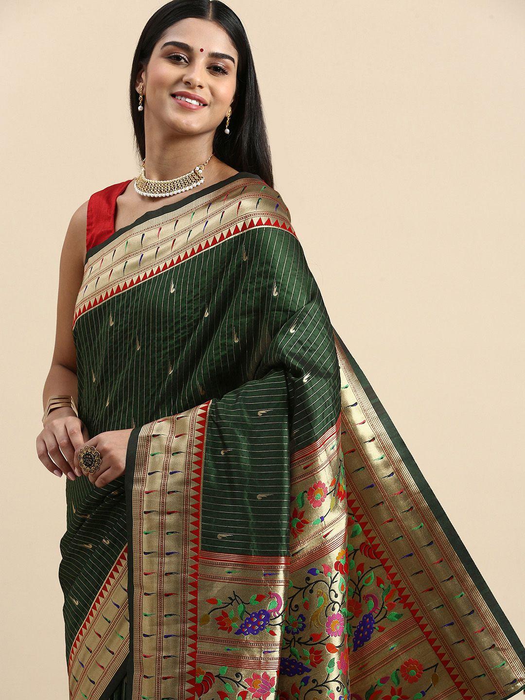 vastranand ethnic motifs zari paithani saree