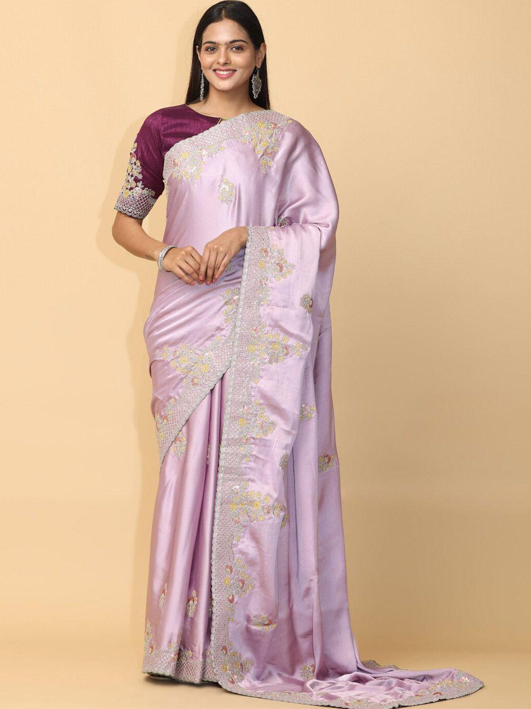 vastranand floral embroidered saree