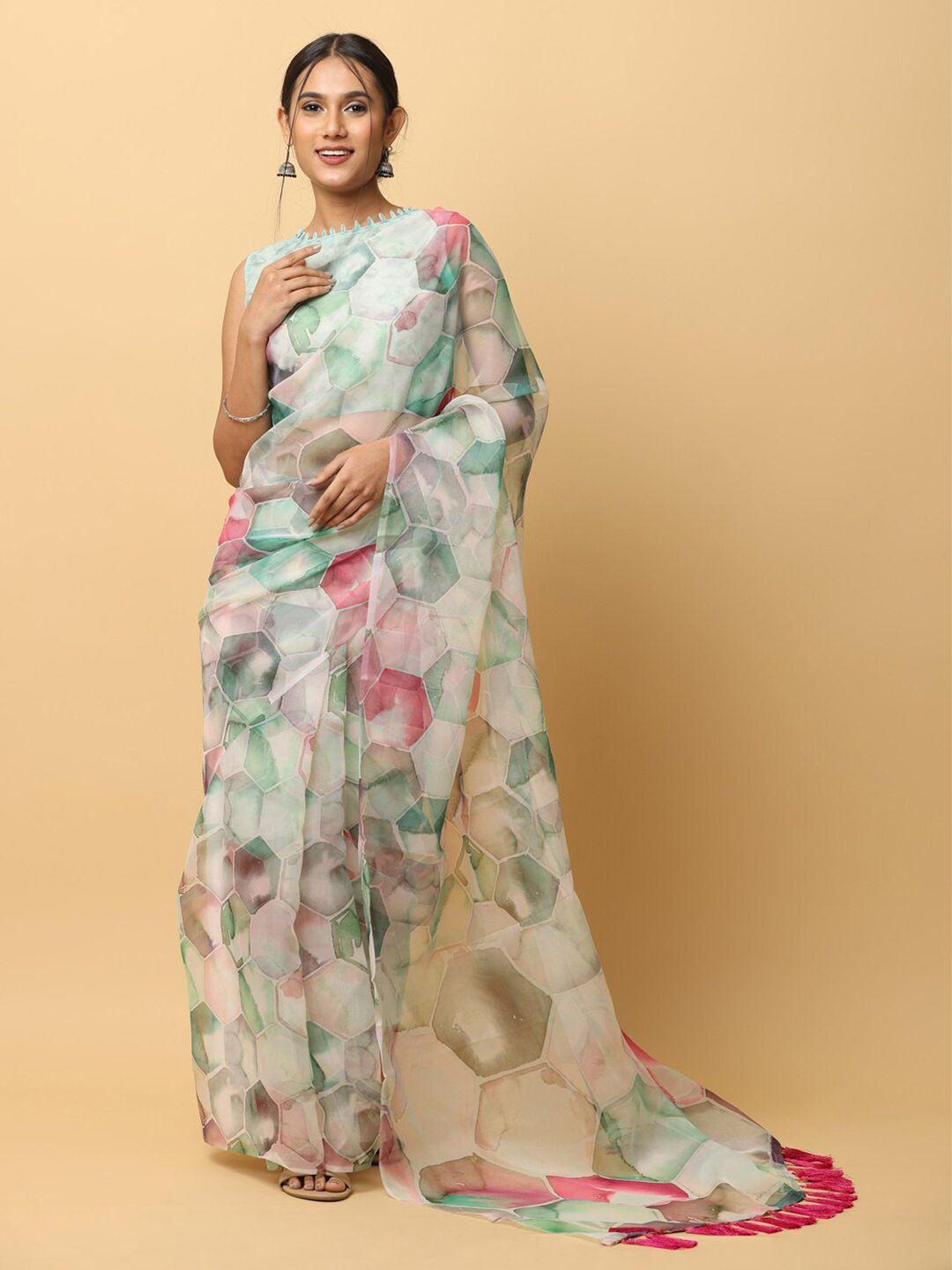 vastranand geometric printed saree