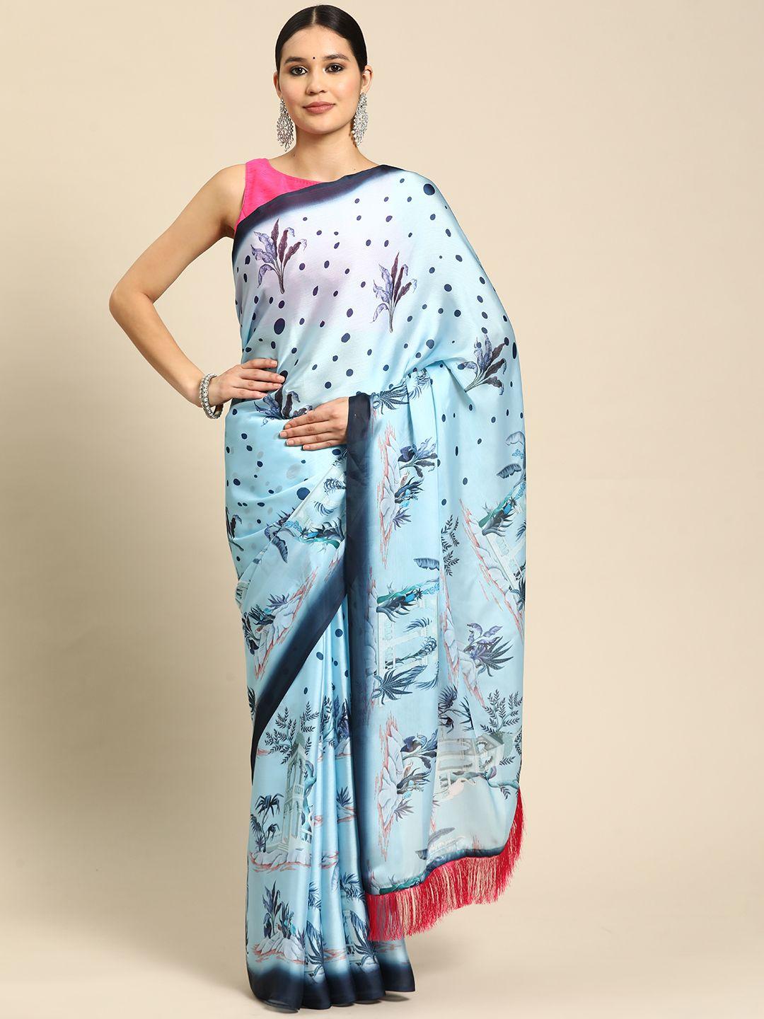 vastranand kalamkari printed pure chiffon saree