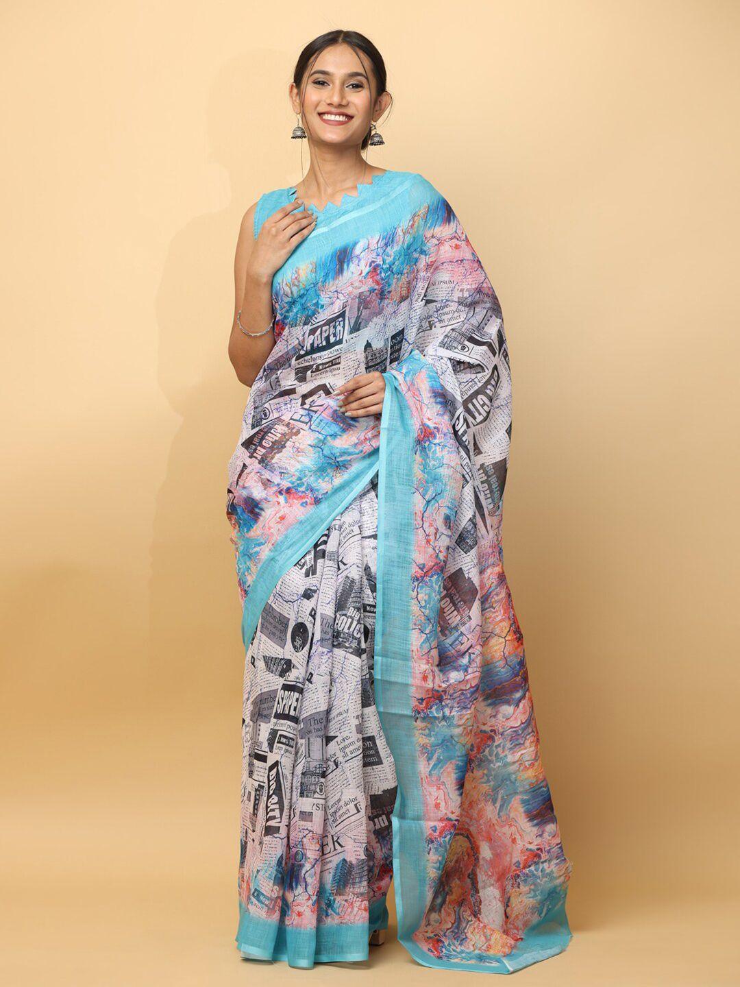 vastranand news paper printed saree