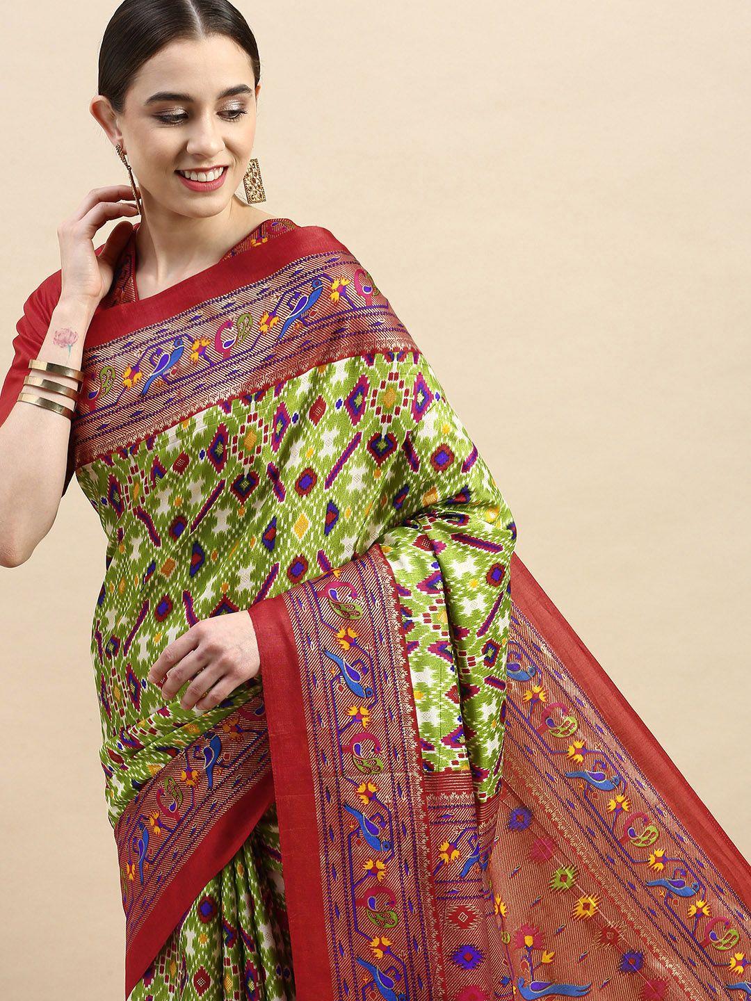 vastranand printed zari patola saree