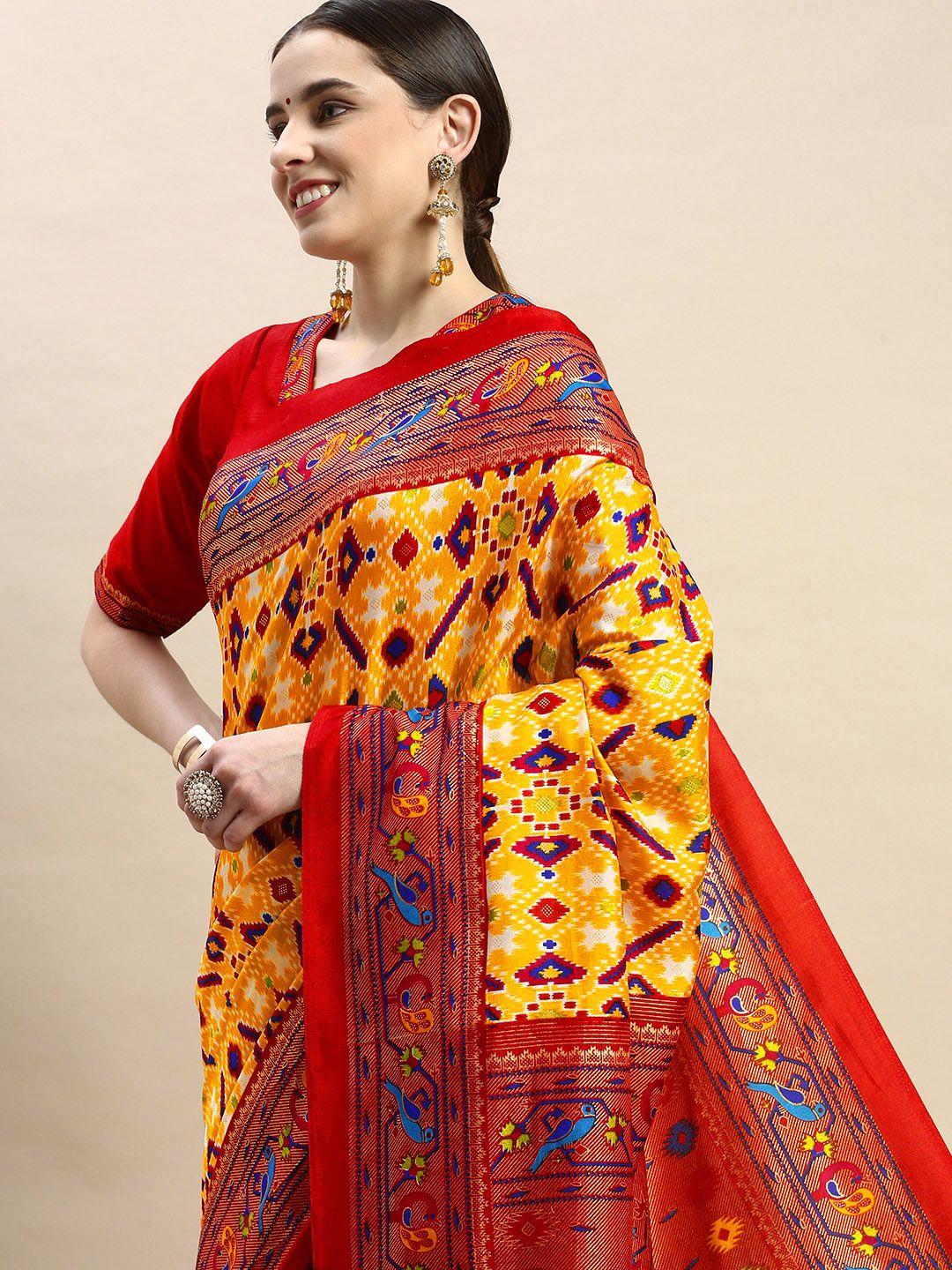 vastranand printed zari patola saree