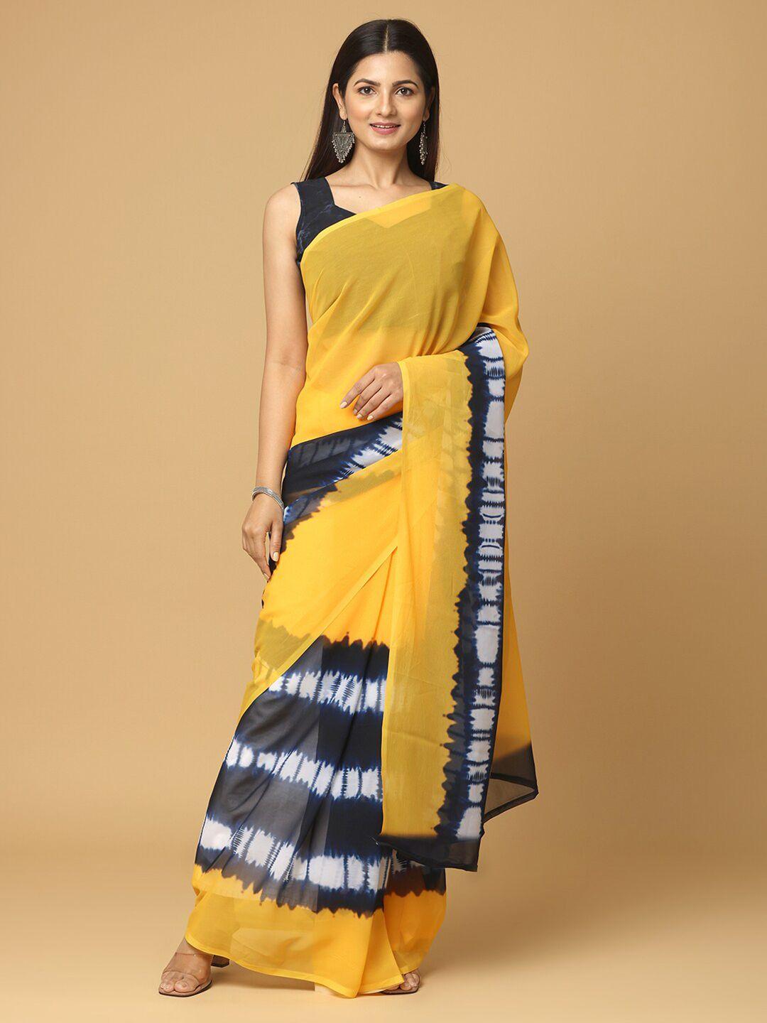 vastranand tie and dye georgette dabu saree