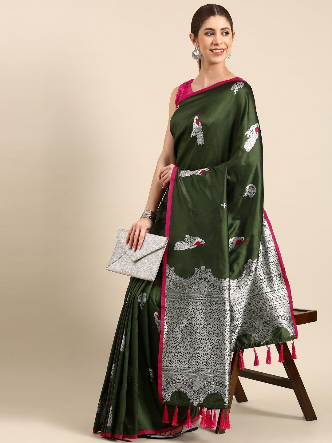 vastranand woven design ethnic motifs zari silk blend banarasi saree