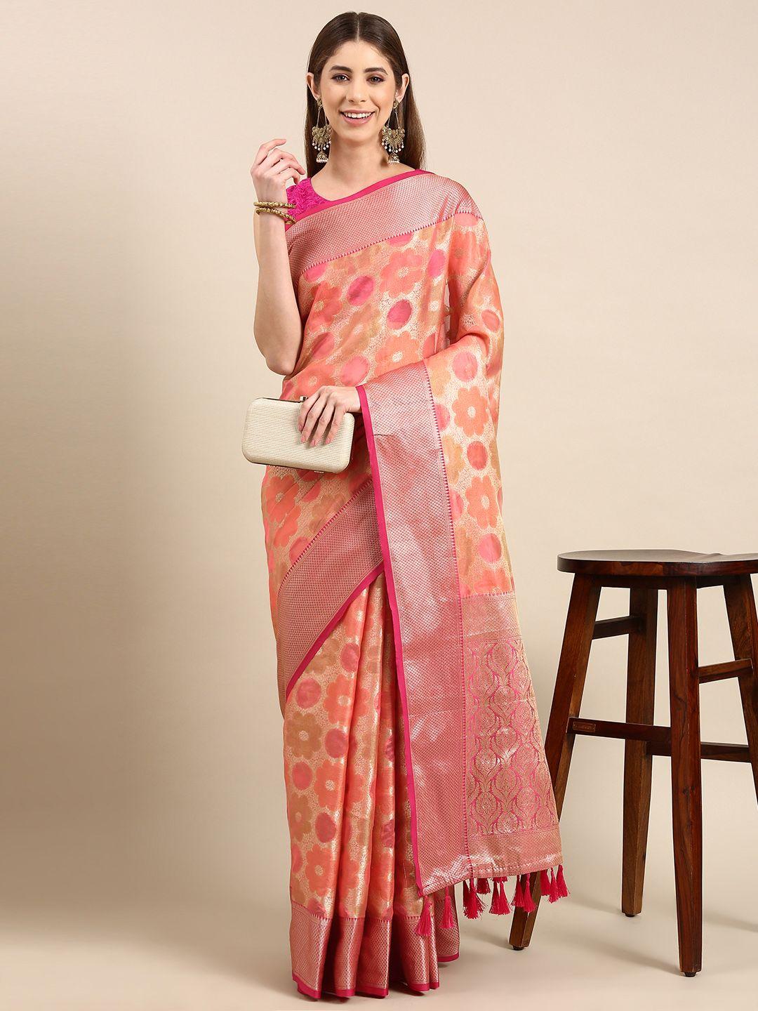 vastranand woven design ethnic motifs zari tissue banarasi saree