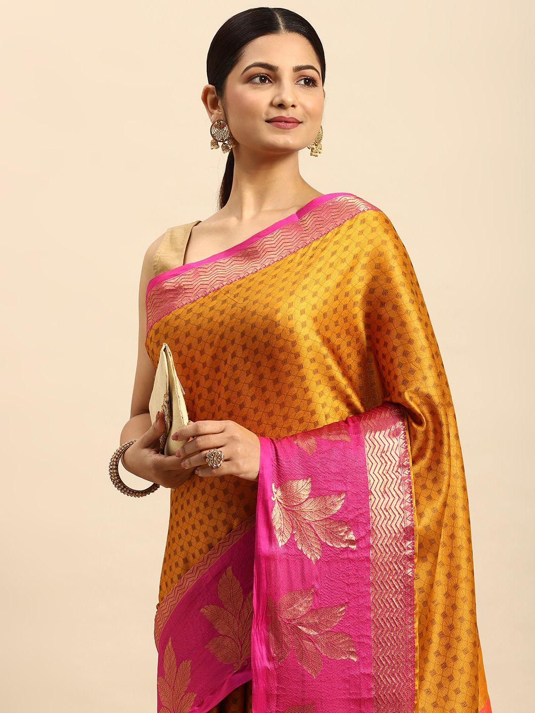vastranand woven design geometric zari banarasi saree