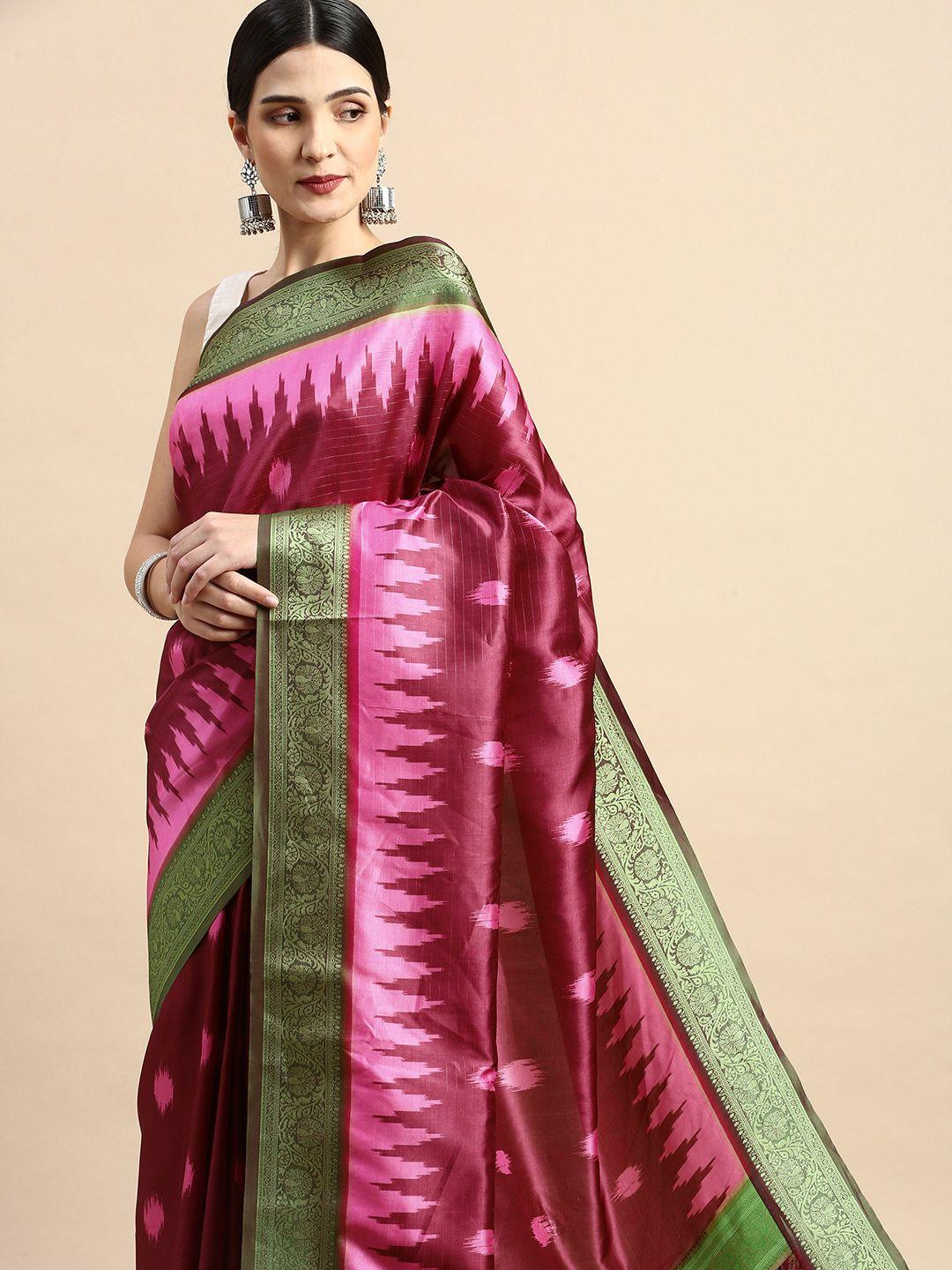 vastranand zari ikat saree