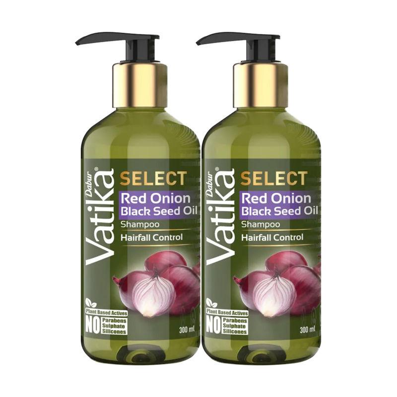 vatika select red onion black seed oil shampoo (pack of 2)