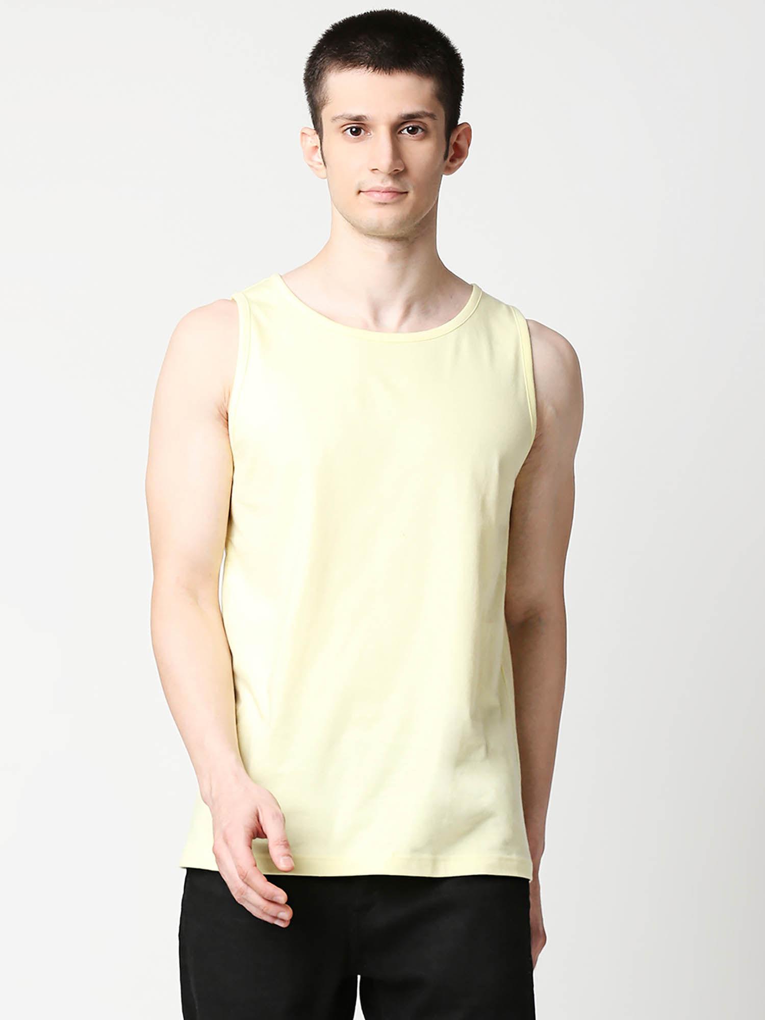 vax yellow round neck vest