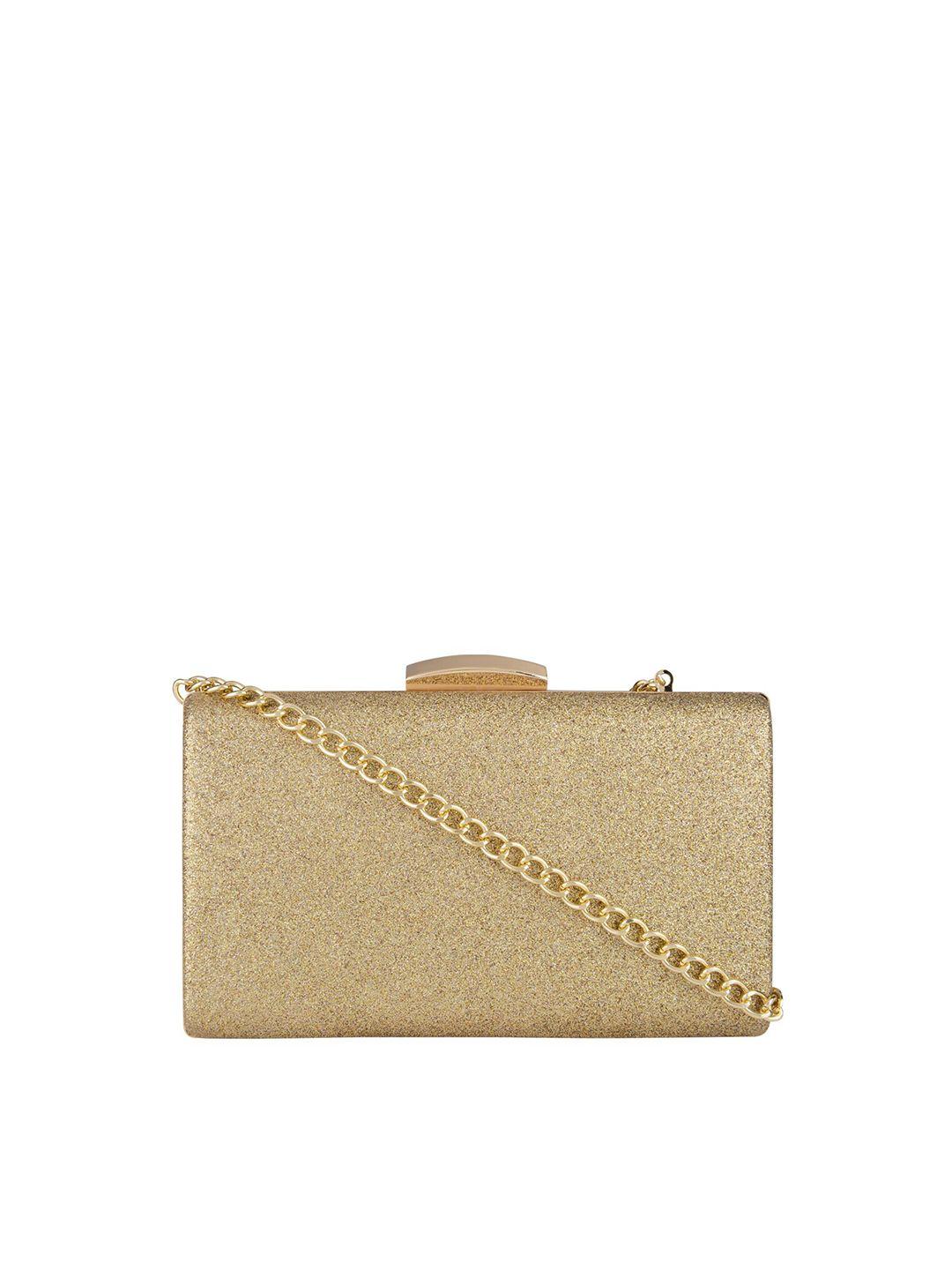 vdesi gold-toned embellished box clutch