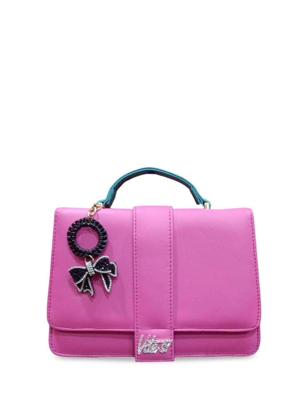 vdesi pink pu shopper satchel