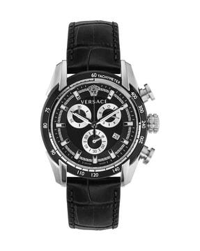 ve2i00121 men chronograph watch with leather strap