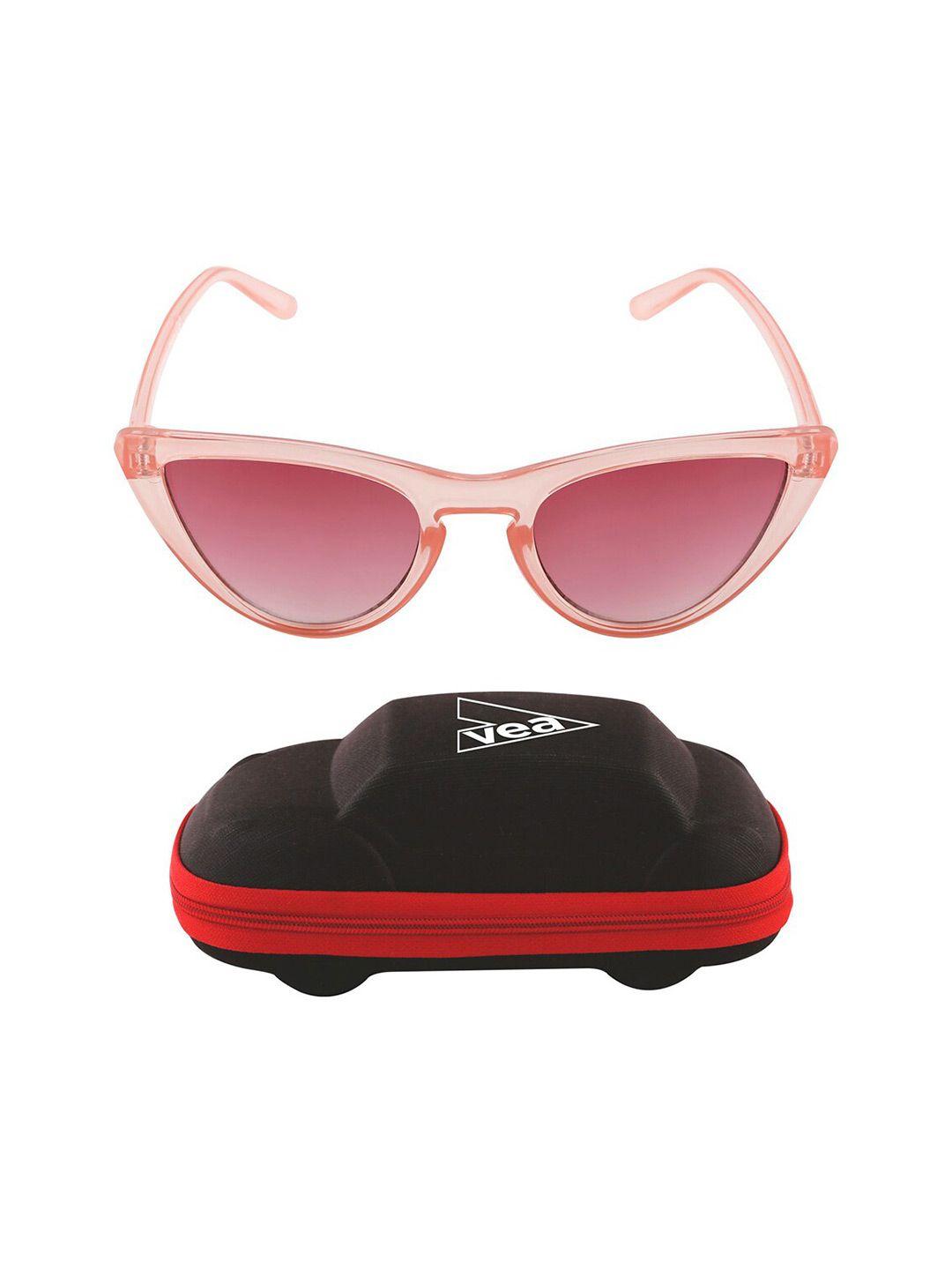 vea girls pink lens & pink cateye sunglasses with uv protected lens