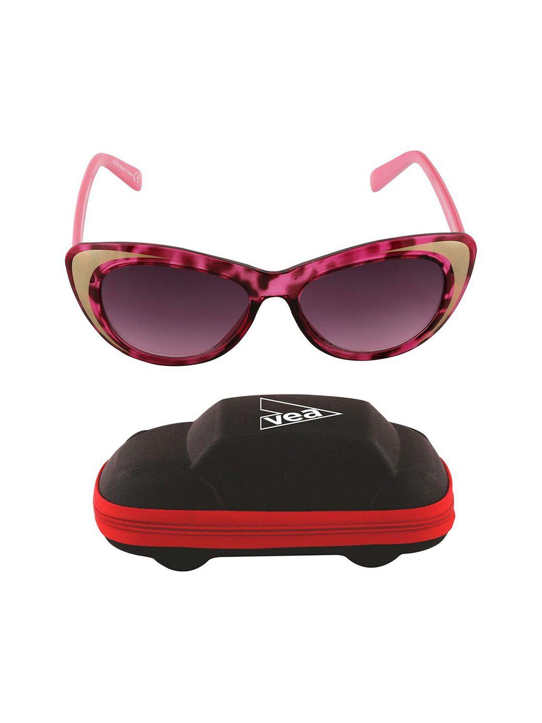vea girls purple lens & pink cateye sunglasses with uv protected lens