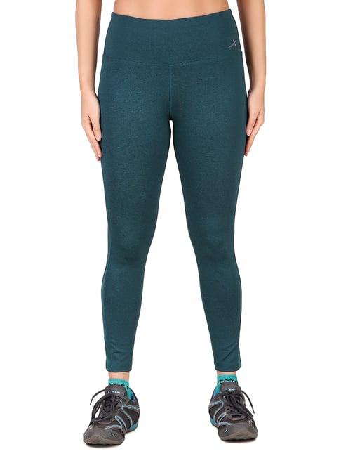 vector x green regular fit high rise tights