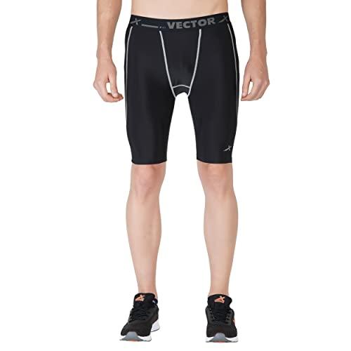 vector x oms-142 inner compression shorts with abdo-guard pocket (black)