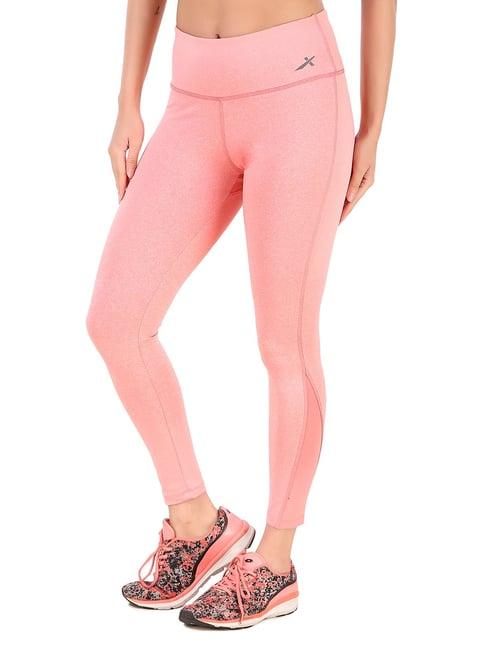 vector x peach regular fit high rise tights