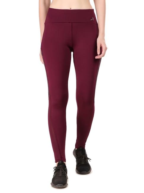 vector x wine slim fit high rise tights