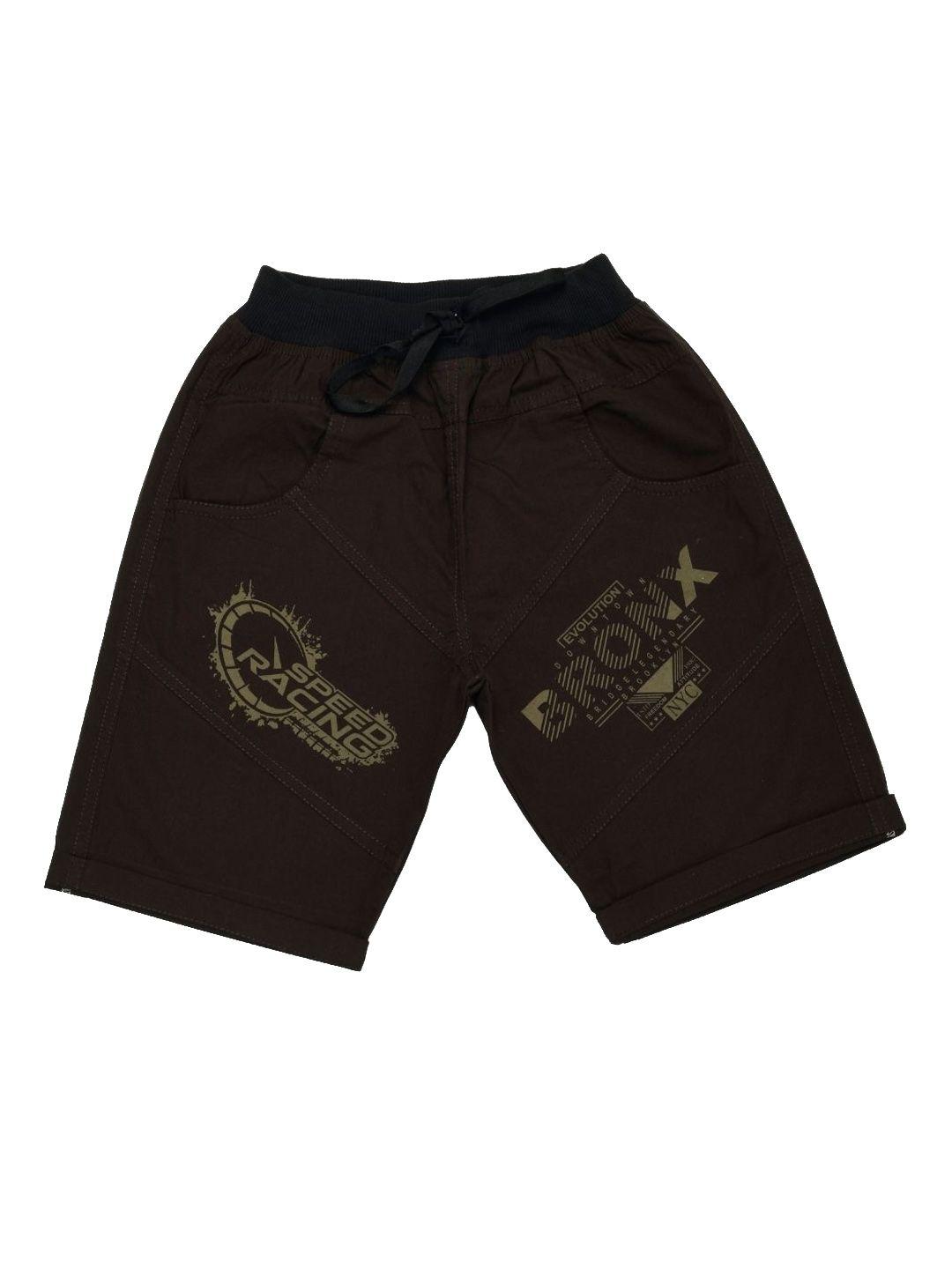 vedana boys brown printed shorts