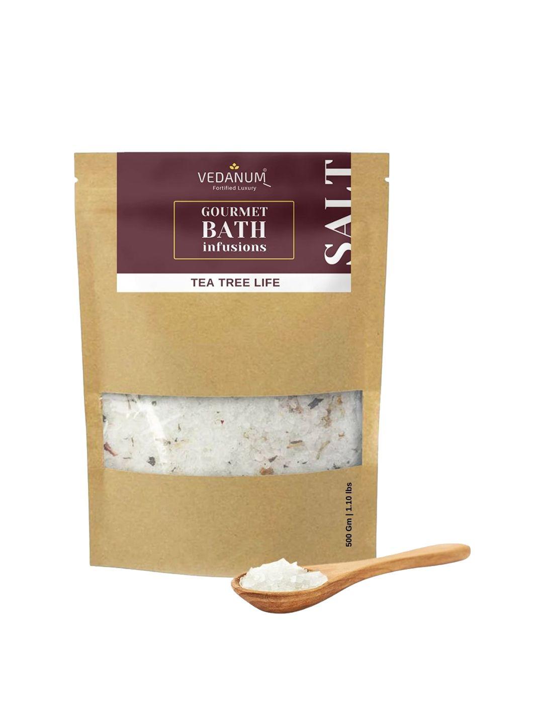 vedanum gourmet bath infusions aroma bath salt 500 gm - tea tree life