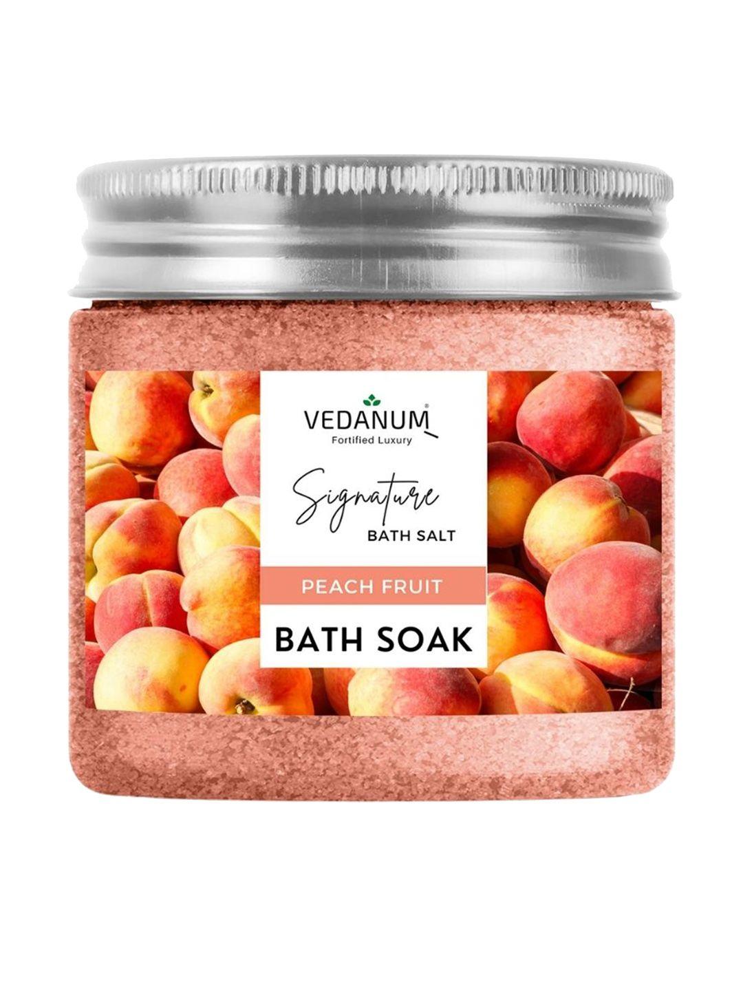 vedanum fortified luxury signature bath soak salts 200 gm - peach fruit