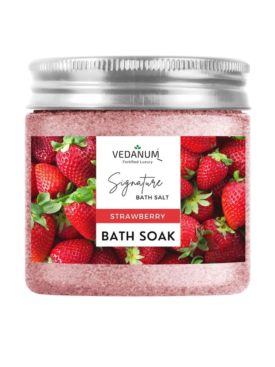 vedanum fortified luxury signature bath soak salts 200 gm - strawberry