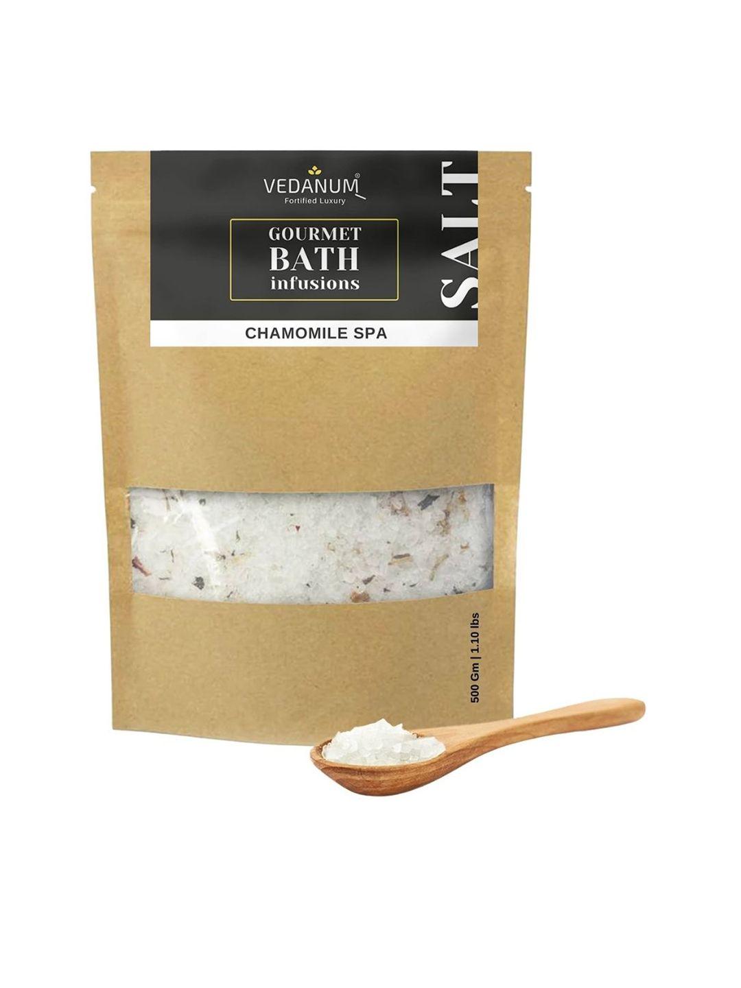 vedanum gourmet bath infusions aroma bath salt 500 gm - chamomile spa