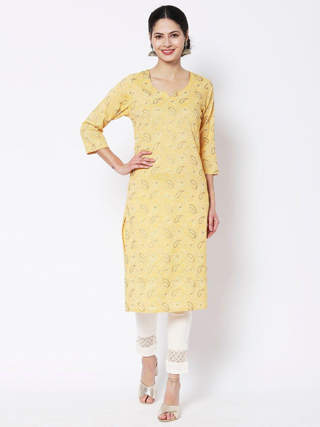 vedic ethnic motifs printed cotton kurta