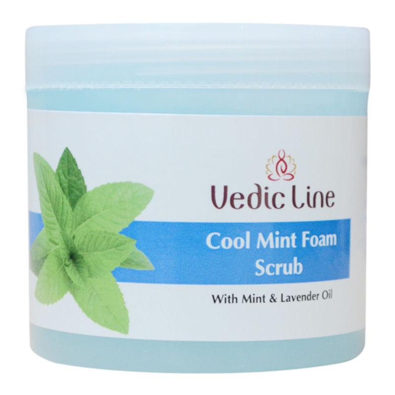 vedic line cool mint foam scrub with mint & lavender oil