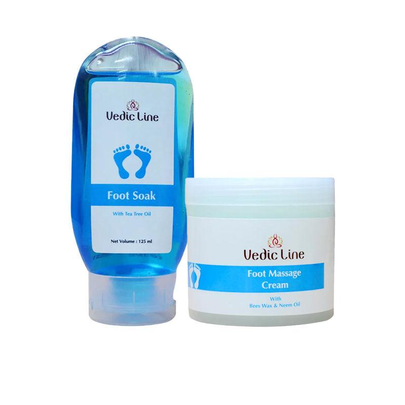 vedic line foot soak & foot massage creme combo