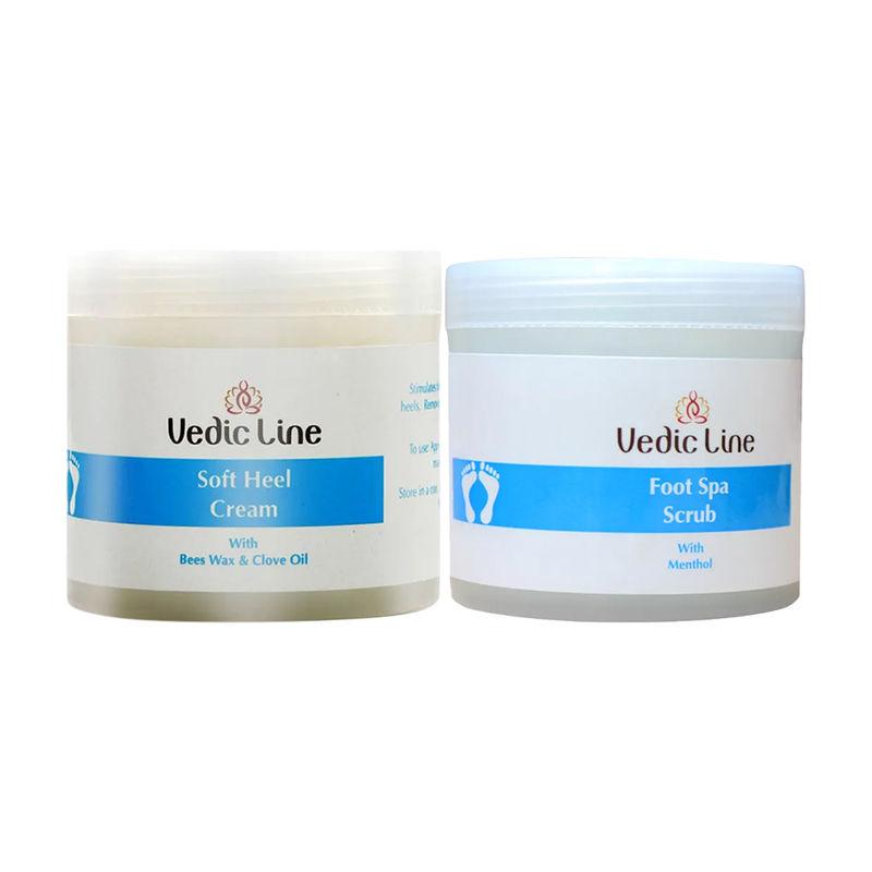 vedic line soft heel & foot spa scrub combo