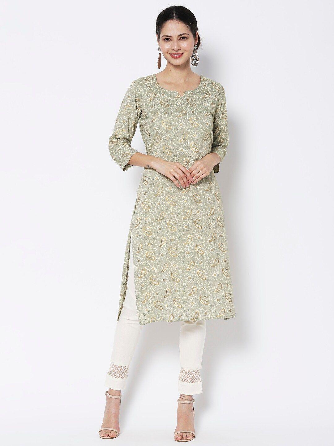 vedic women cotton ethnic motifs printed kurta