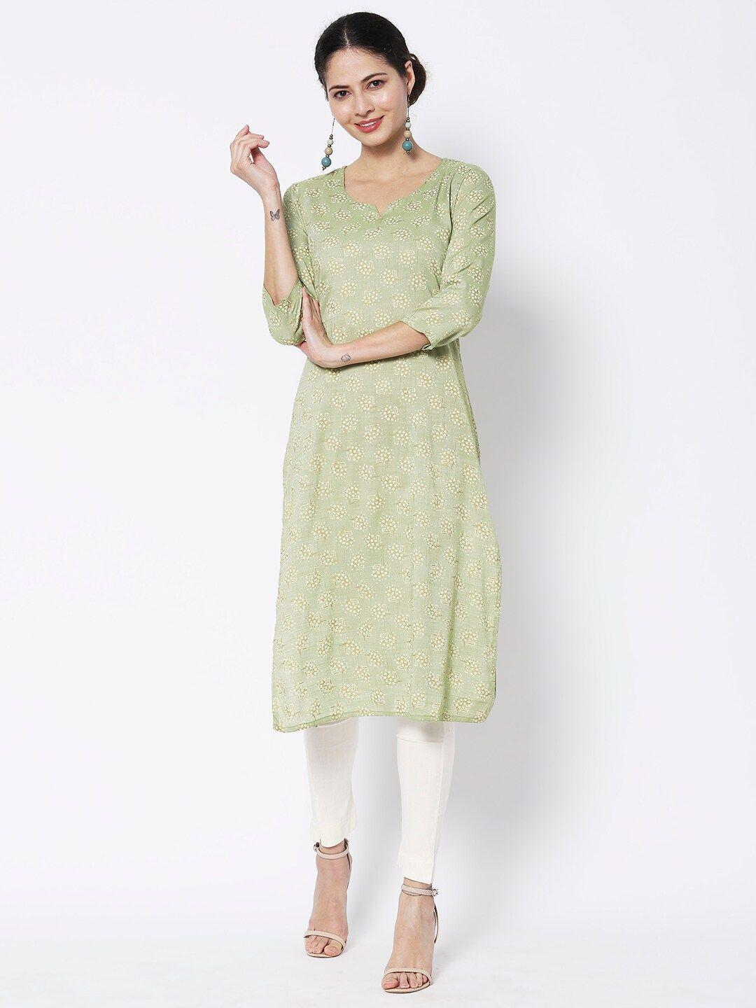 vedic women cotton floral printed kurta