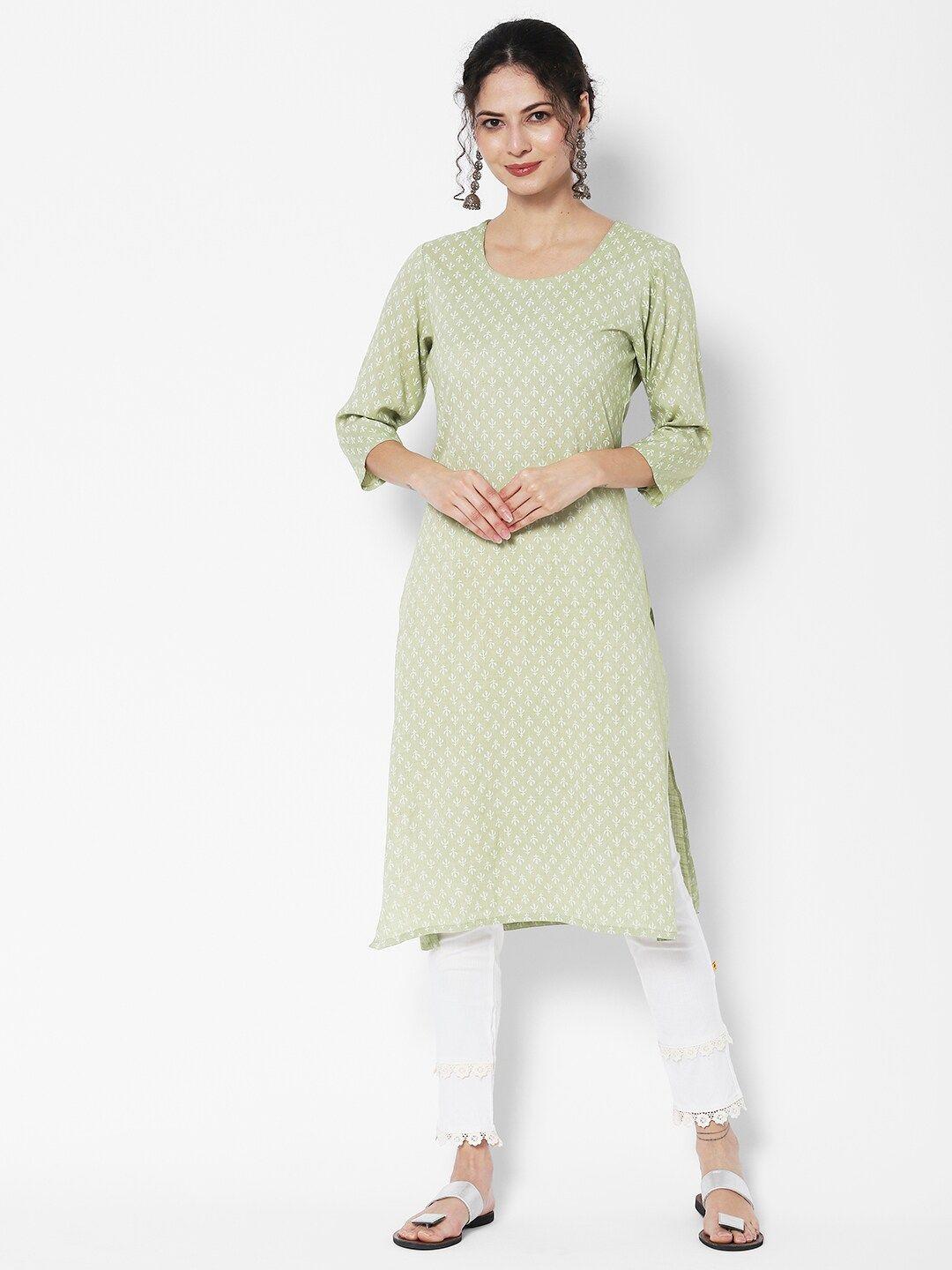 vedic women cotton floral printed kurta