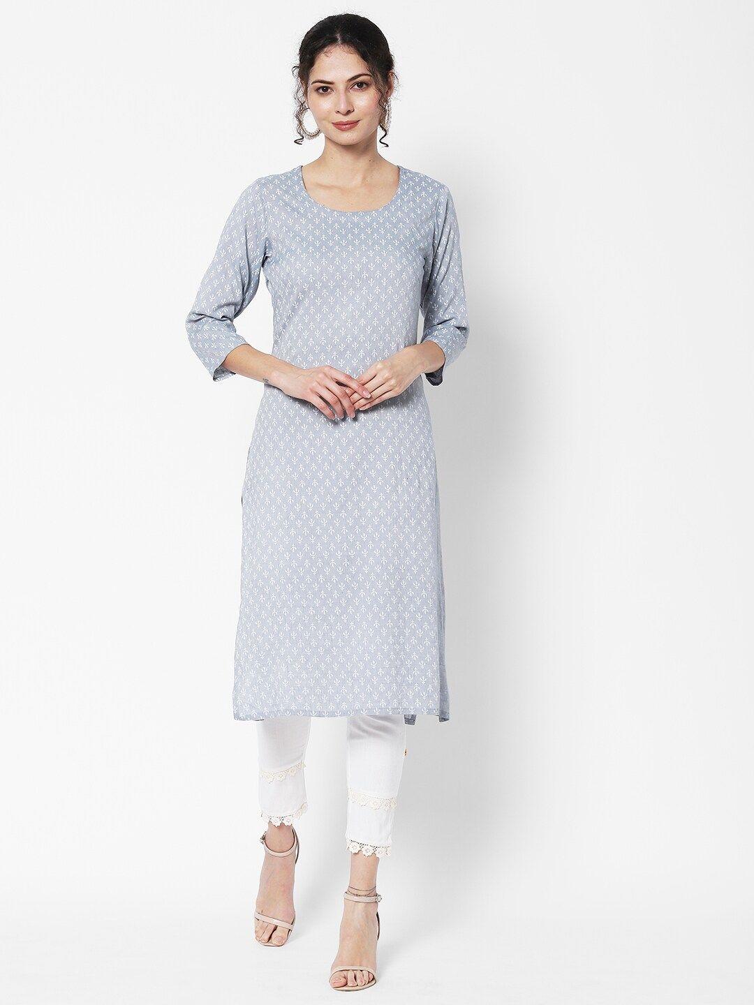 vedic women cotton floral printed kurta