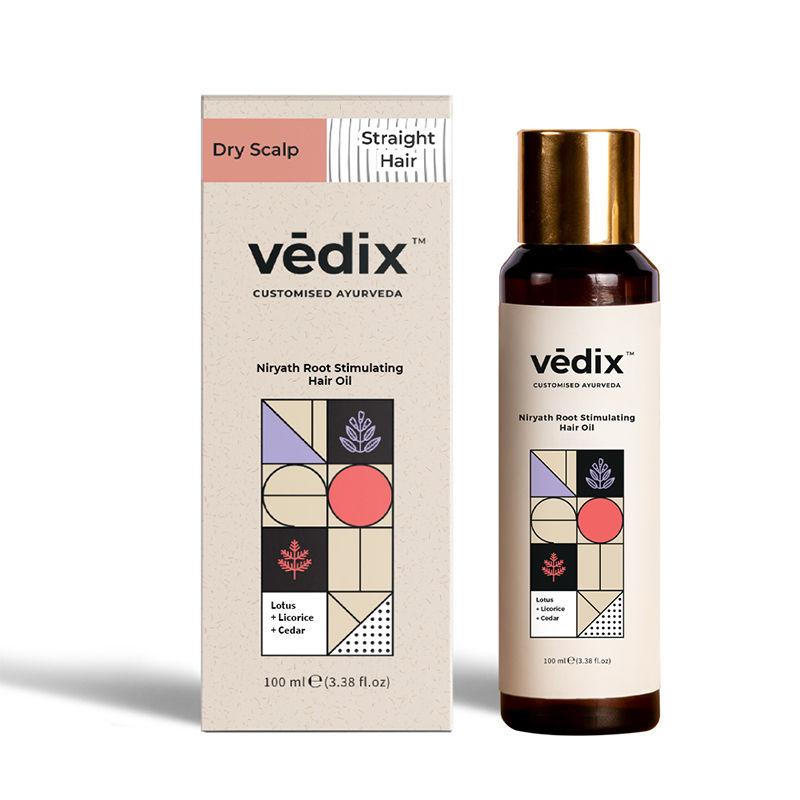 vedix hair oil dry scalp & straight hair - niryath root stimulating hair oil