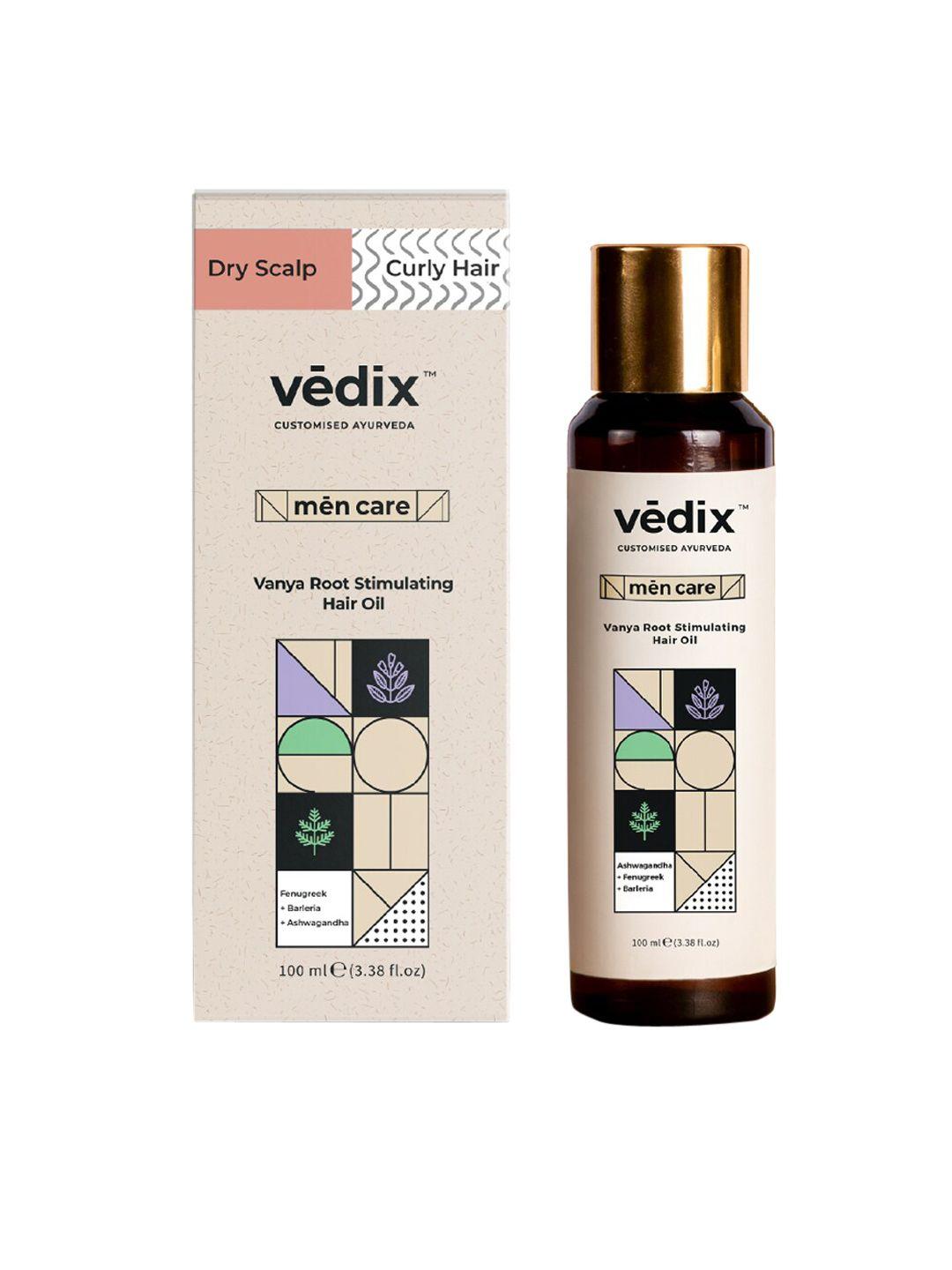 vedix men customized ayurvedic anti hairfall vanya root stimulating hair oil