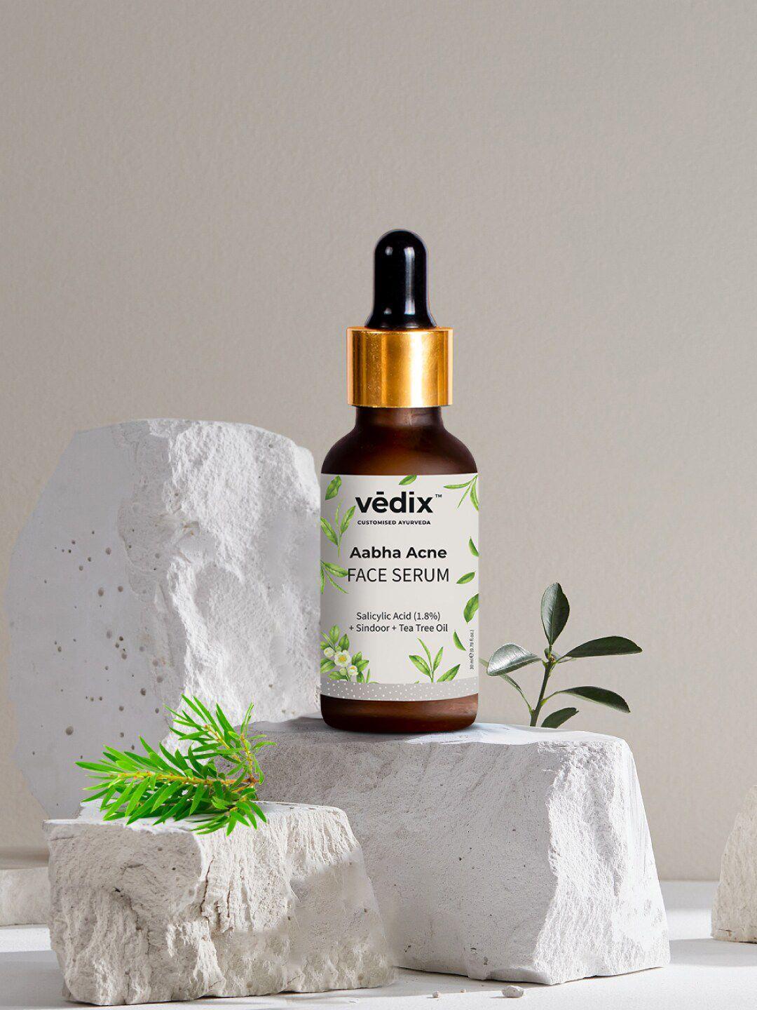 vedix aabha acne ayurvedic face serum with tea tree oil - 30 ml
