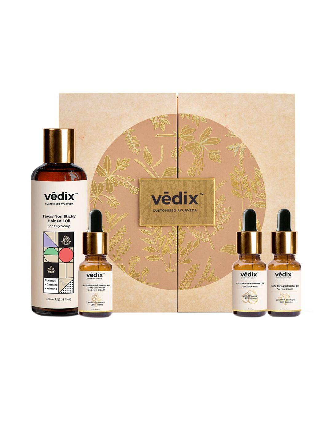 vedix combo of customized ayurvedic anti hair fall hair care kit- 130ml