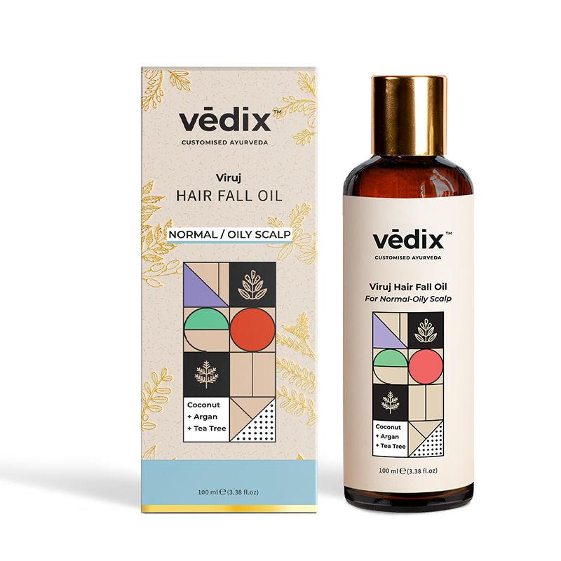 vedix hair fall oil with coconut+jasmine+almond-oily scalp - tavas non sticky hair fall oil