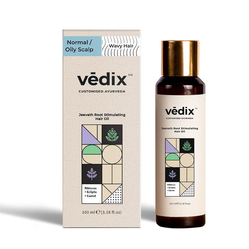 vedix hair oil - normal/oily scalp -curly&wavy hair - jeevath root stimulating hair oil