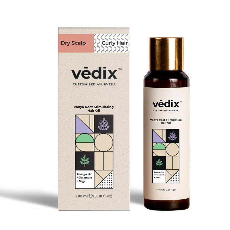 vedix hair oil- dry scalp & curly hair - vanya root stimulating hair oil