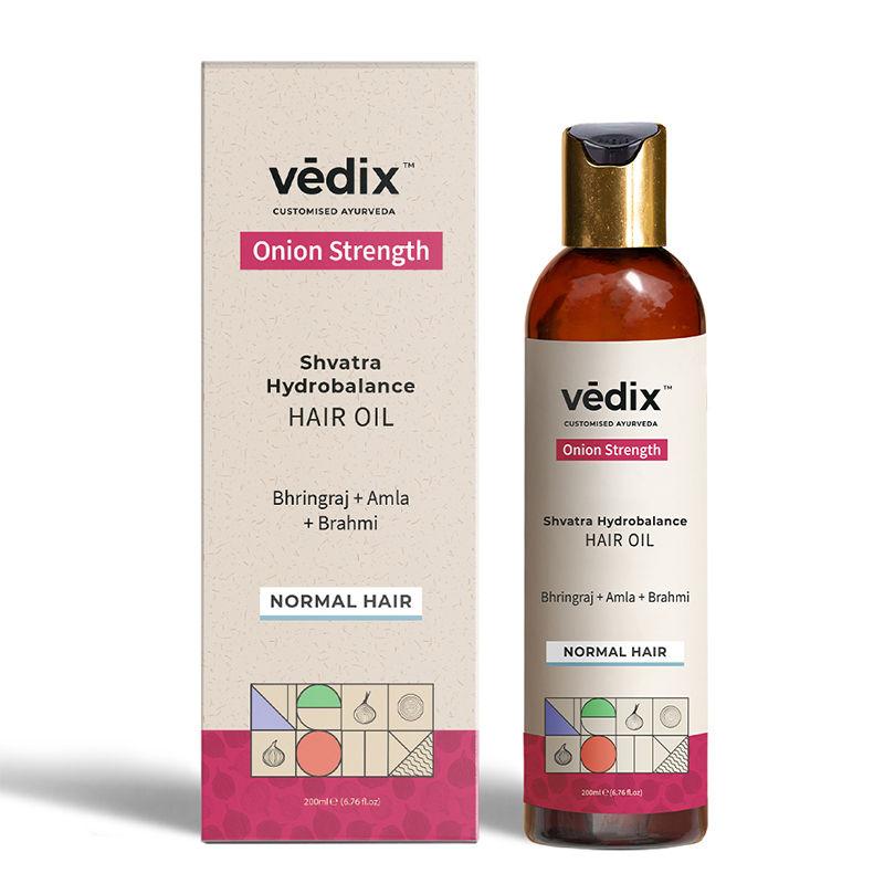 vedix onion hair oil - normal hair - shvatra hydrobalance anti hair fall oil